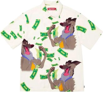 SUPREME All Dogs Go To Heaven Short-Sleeve Shirt White FW25S39-WHITE
