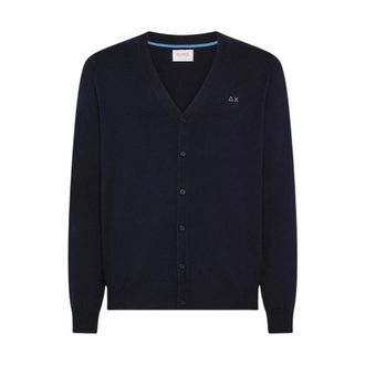 Sun 68 Cardigan in Lana e Cotone - - Knitwear - Uomo - Blu - L