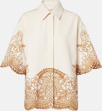 Zimmermann Como embroidered cotton shirt