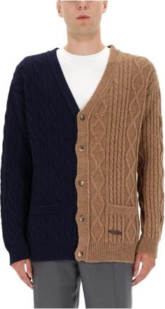 Moschino Colorblock Kabelbrei Vest - Heren - Vesten - Veelkleurig - L - Wol - Truien & Vesten