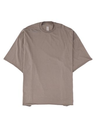 Rick Owens Brown Boxy Raw Edge Cotton T-Shirt