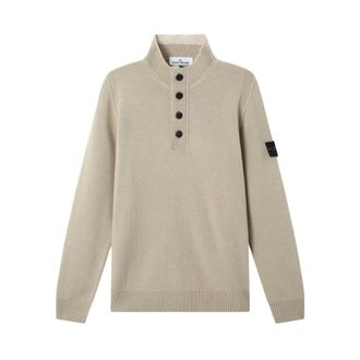 Stone Island Truien & Vesten, Heren, Beige, L, Heren Ls Polo-Beige-V0095 Beige