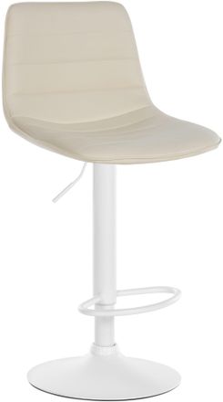 Clp Taburete De Bar Lex En Piel Sint&eacute;tica Crema Blanco