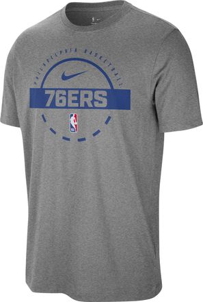 Nike Philadelphia 76ers Nike Mens NBA Practice T-Shirt in Grey | HQ9724-063
