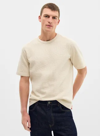 Le 31 Mens Micro-waffle T-shirt Comfort fit
