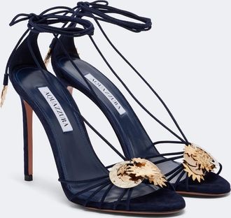 Aquazzura Night Stars embellished suede sandals