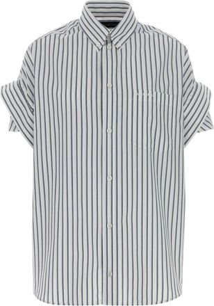Balenciaga Embroidered Poplin Oversize Shirt