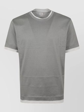 Eleventy crew neck short sleeve t shirt contrast trim