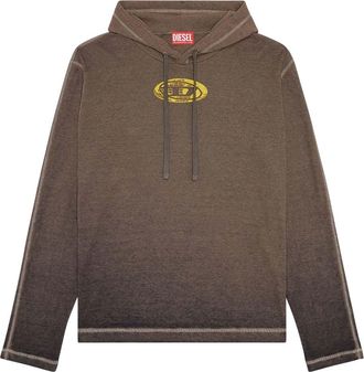 Diesel Brown Logo Regular Hoodie