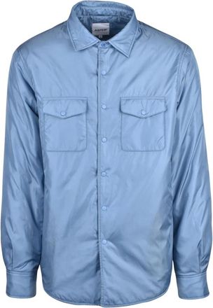 Aspesi Gepolsterd Shirt - Heren - Casual Overhemden - Blauw - XL - Overhemden