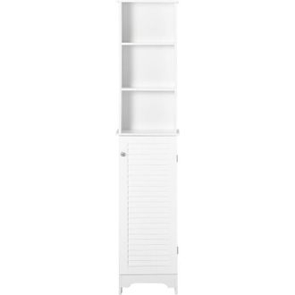 HOMCOM Mobile Bagno con Ripiano a 3 Livelli e Armadietto in mdf e Truciolato - Homcom