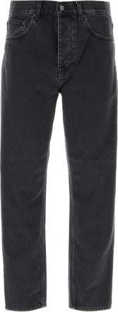 Carhartt Work in Progress Donkergrijze Denim Newel Pant Jeans - Heren - Regular Fit Jeans - Grijs - W30 - Denim - Jeans