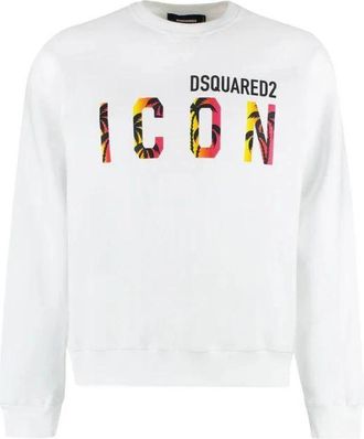 Dsquared2 Stijlvol Sweatshirt - Heren - Sweatshirts - Wit - 2XL - Hoodies & sweatvesten