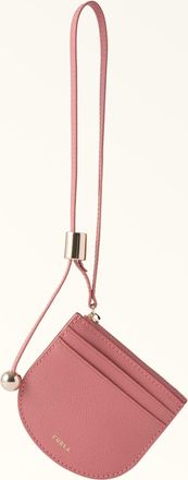 Furla Laura Porta Carte Di Credito S Rosewood Rosa Pelle Stampata Donna