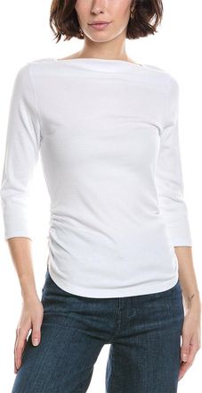 Michael Stars Asha 3/4 Sleeve Straight Neck Top