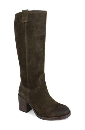 Zigi Soho Casper Knee High Block Heel Boot in Brown Suede at Nordstrom, Size 10