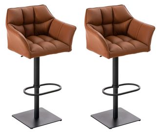 Clp Set De 2 Taburetes De Bar Damaso Marr&oacute;n Claro Negro