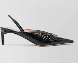 Tom Ford python-effect leather slingback pumps