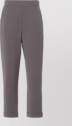 Parosh straight trousers with mid-rise and tapered leg