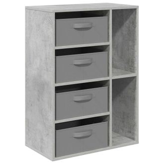 vidaXL Aparador Gris Hormig&oacute;n 60 X 33,5 X 84 Cm Vidaxl