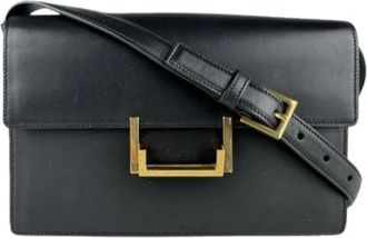 Saint Laurent Pre-owned Cross Body Bags, female, Black, Size: ONE SIZE Pre-owned Leather Cross Body Bag