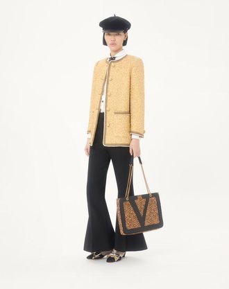 Valentino Garavani Borsa Shopping Media Valentino Garavani Viva Superstar in vitello effetto cavallino Donna ANIMALIER UNI