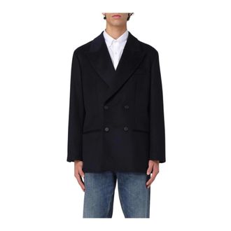 Emporio Armani Heren, Jassen, Blauw, Maat: M Wol