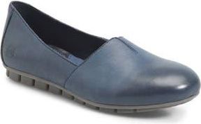 B&oslash;rn Sebra Flat in Navy Leather at Nordstrom Rack, Size 7.5