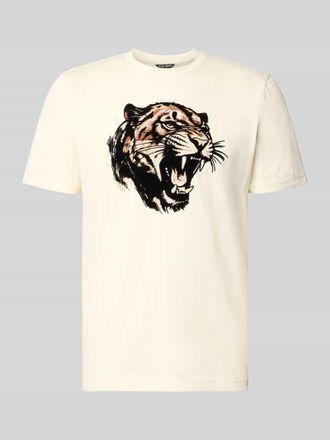 Antony Morato Regular Fit T-Shirt mit Motiv-Print in Offwhite, Gr&ouml;&szlig;e XXL