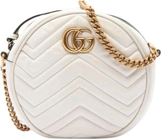 Gucci Pre-owned Quilted Crossbody Bag - Dames - Vintage Schoudertas - Wit - ONE Size - Leer - Vintage