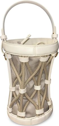 Coccinelle Koi Rope Braided Leather Bucket Bag