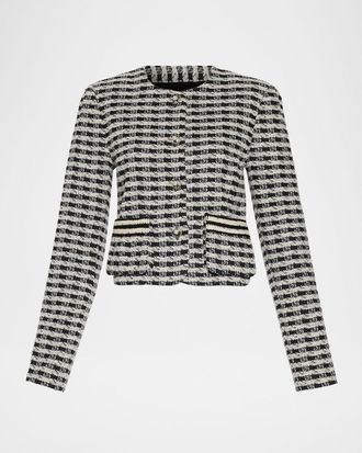Ramy Brook Thomas Gingham Tweed Jacket
