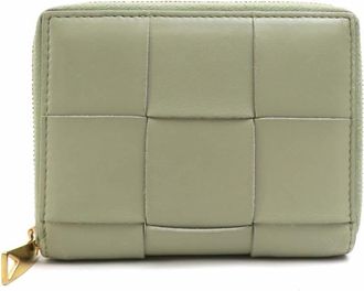 Bottega Veneta Green Leather Wallet (Bi-Fold) (Pre-Owned)
