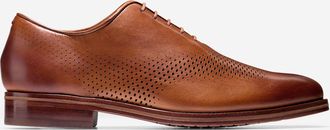 Cole Haan Mens Washington Grand Laser Wingtip Oxford Shoes - Beige Size 11.5
