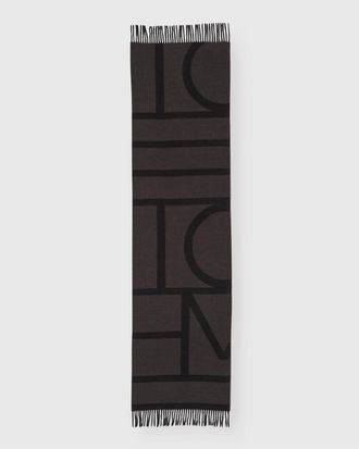 Toteme Monogram Jacquard Wool Scarf