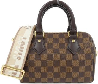 Louis Vuitton Damier Beige Ebene Coated Canvas Boston Bag (Pre-Owned)