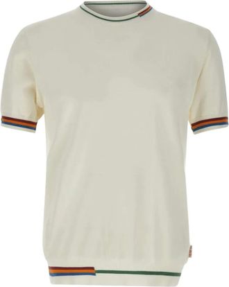 Bob T-shirt con finitura a righe - Bianco