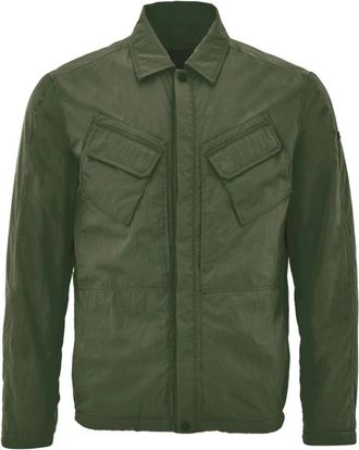 Paul & Shark Giubbino Overshirt - Heren - Zomerjassen - Groen - M - Polyester - Jassen