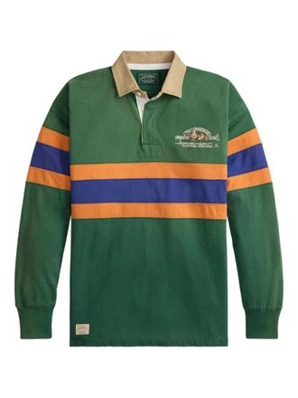Polo Ralph Lauren rugby-stripe polo shirt - men - Cotton - L - Green
