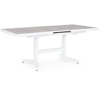 BIZZOTTO Bizzotto - Tavolo allungabile Robert struttura in alluminio, piano in ceramica da 143/183 x 88 cm -Bianco