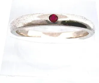 Tiffany & Co. Silver Red Color Silver 925 Band Ring (Pre-Owned)