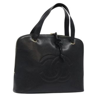 Chanel Pre-owned Handbags, female, Black, Size: ONE SIZE Pre-owned Vintage cc dome bag