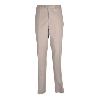 Canali Rechte broek - Heren - Broeken - Beige - Maat: 2XL Katoen