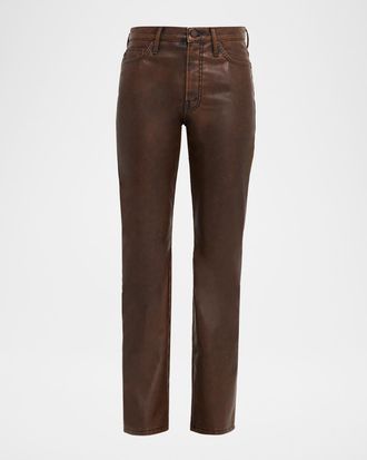 Mother The Insider Sneak Coated Jeans