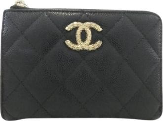 Chanel Pre-owned Coin Purse - Dames - Vintage Accessoires - Zwart - ONE Size - Leer - Vintage