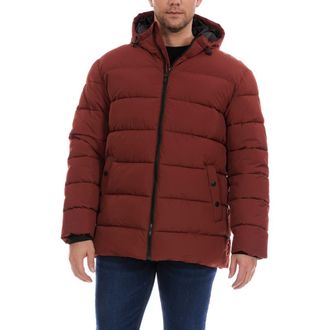 Perry Ellis Heavyweight Quilted Jacket in Brick at Nordstrom Rack, Size Small