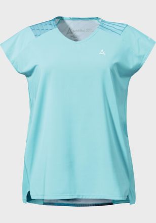 Sch&ouml;ffel Funktionsshirt SCH&Ouml;FFEL T Shirt Aukra L, Damen, Gr. 38, blau (8025, blau), Oberstoff : 92% Polyester 8% Elasthan, V-Ausschnitt, Shirts Funktionsshirt