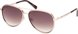 Guess Brown Mirror Pilot Mens Sunglasses GU5206 32G 59