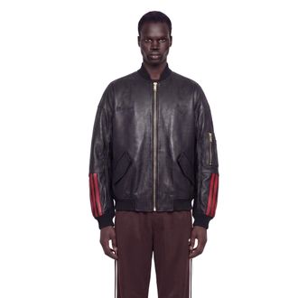 adidas Adidas X Willy Chavarria Leather Bomber Jacket