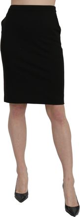 Gianfranco Ferre Womens Pencil Skirt Classic Style - Black Wool - Size EU 40 (Womens)